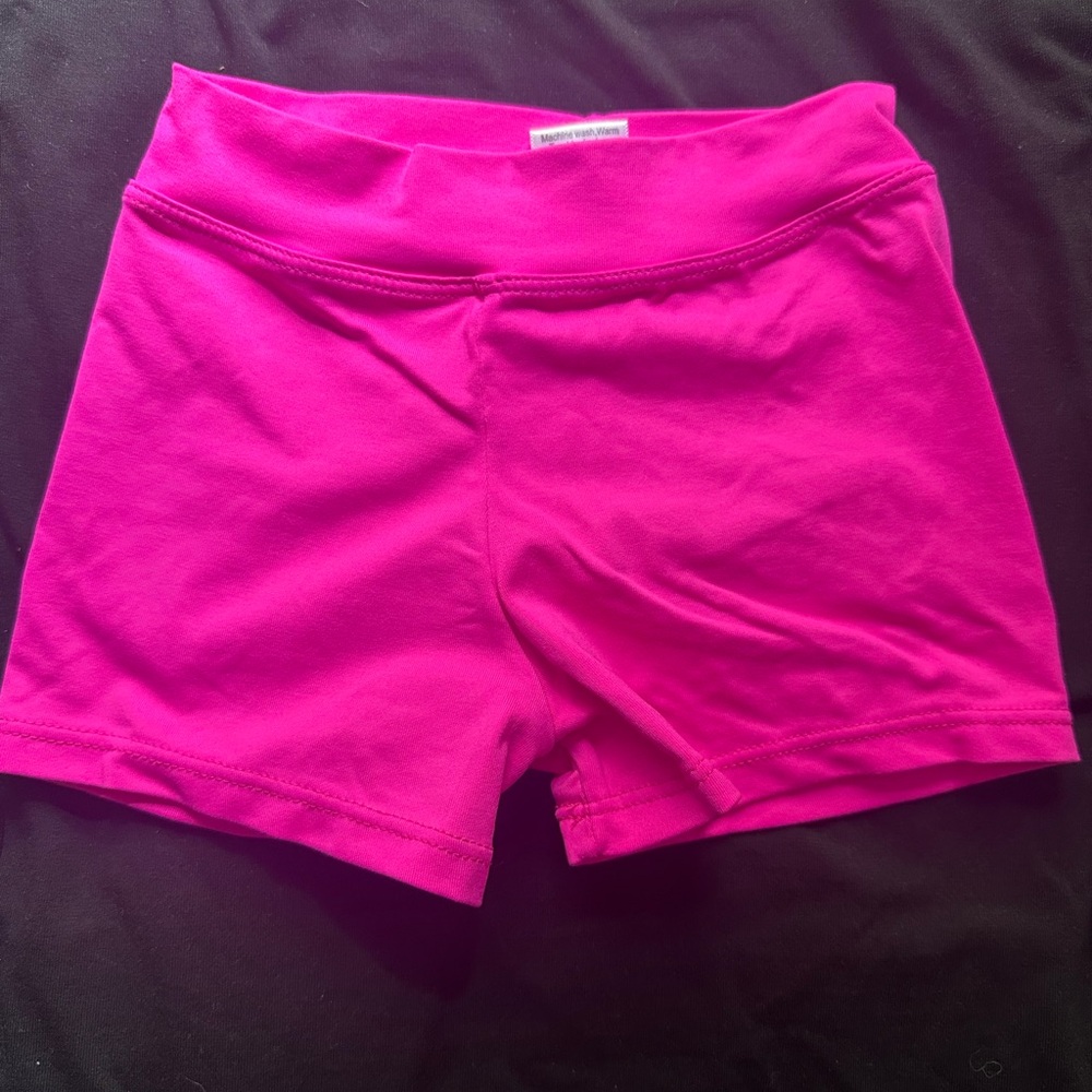 Vibrant Pink Kids Dance Shorts